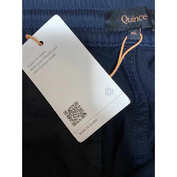 NEW Quince Women's Navy Blue High Rise Straight Leg Trousers Dress Pants Size XL - Picture 4 of 5